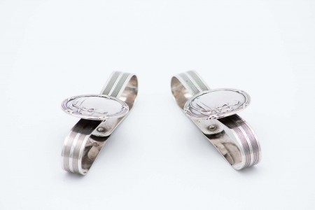 Par de argolas de guardanapo